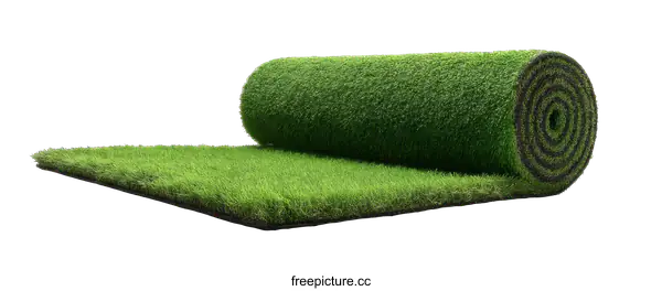 [Transparent Background PNG]Artificial Grass Roll for Lawn Installation