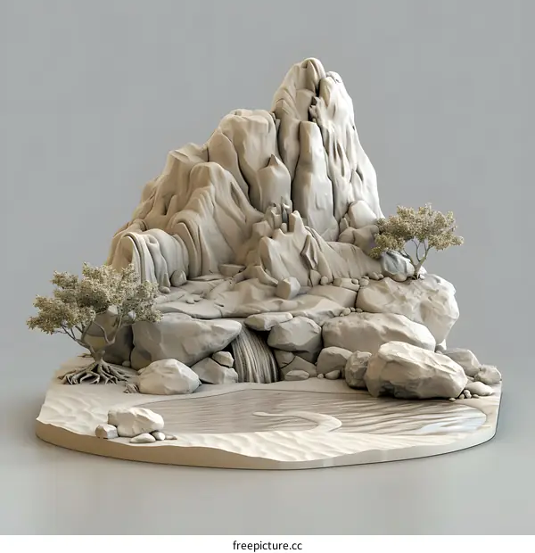 Serene Oasis in the Desert