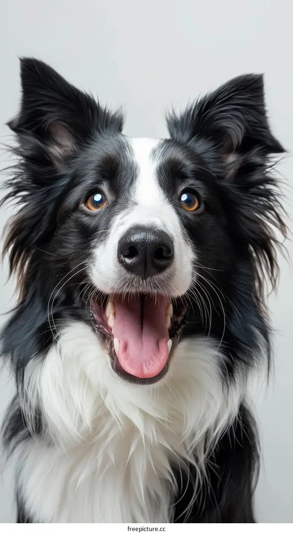 A happy Border Collie dog