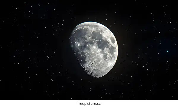 Celestial Moonlit Night Sky