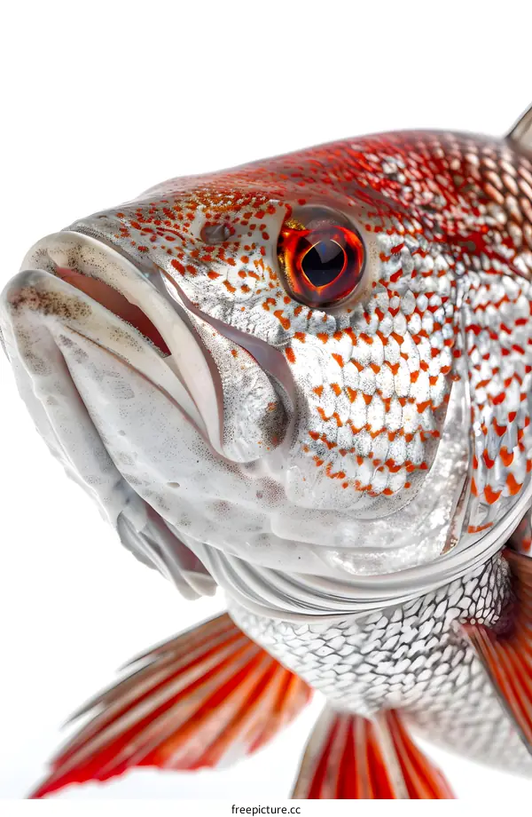 red fish head close up