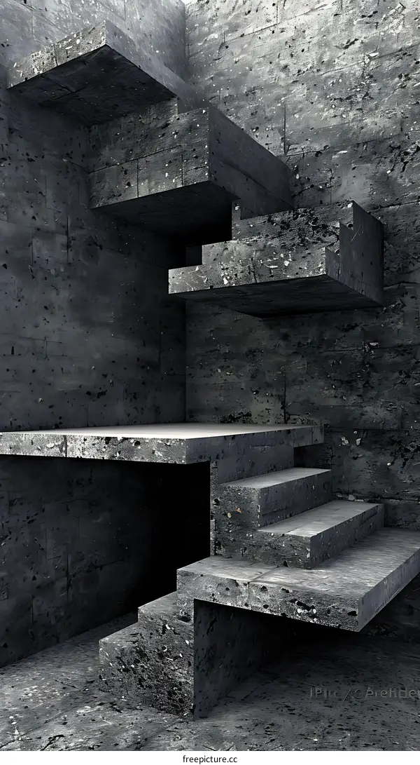 Abstract Concrete Staircase Design