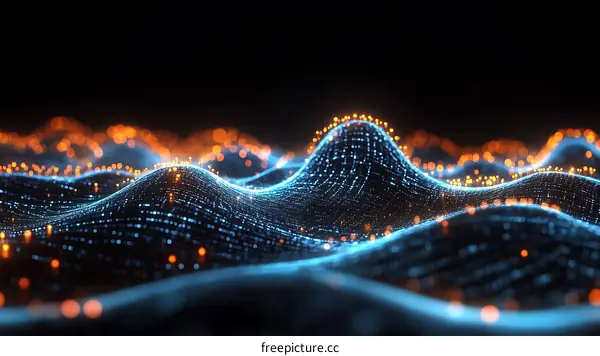 Abstract Data Visualization Waveform
