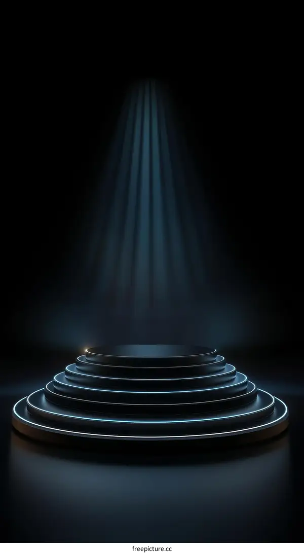 Modern Stage Platform with Spotlight