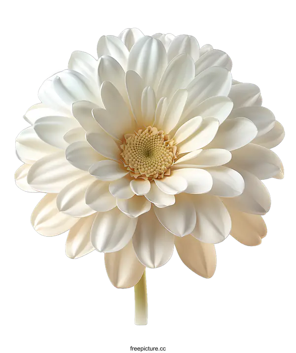 [Transparent Background PNG]A white flower with a yellow center.
