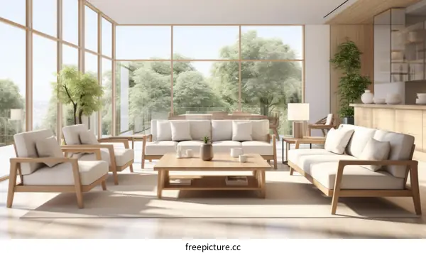 Bright and Airy Living Room With Natural Elements