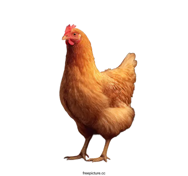 [Transparent Background PNG]Close-up of a Beautiful Brown Hen