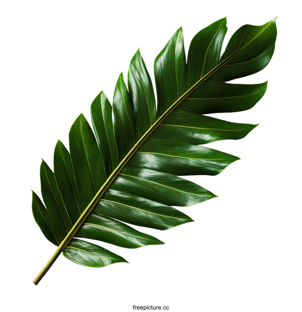 [Transparent Background PNG]Closeup of Tropical Green Leaf