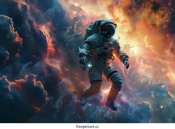Astronaut in Nebula