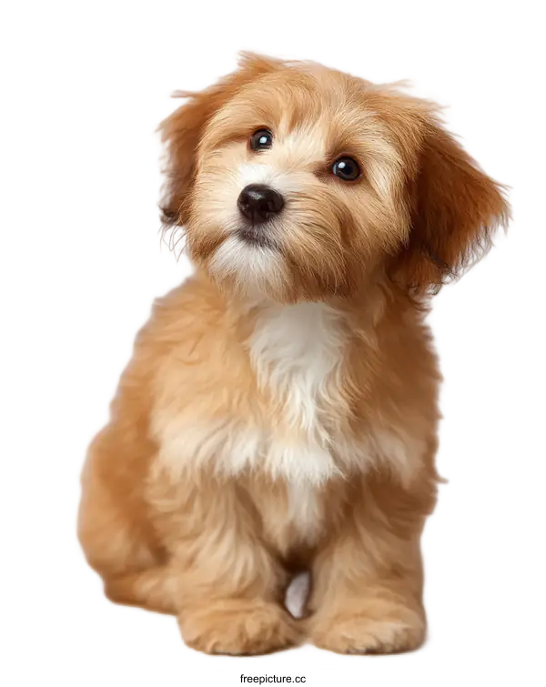 [Transparent Background PNG]Adorable Puppy Posing in Studio