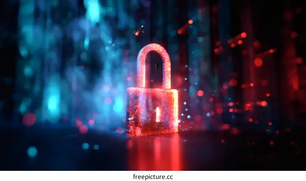 Digital Security Lock Illustration