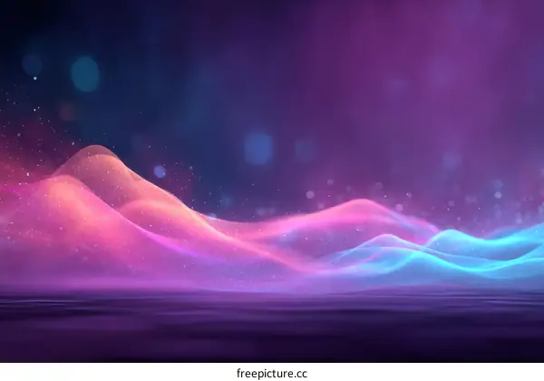 Abstract Colorful Digital Landscape