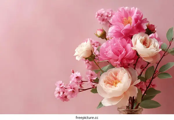 Beautiful Pink and Peach Floral Arrangement