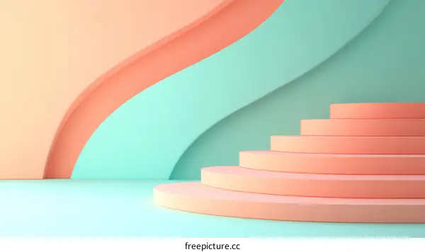 Pastel Color Geometric Display Stage