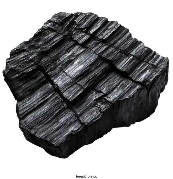 [Transparent Background PNG]Close Up of a Piece of Coal