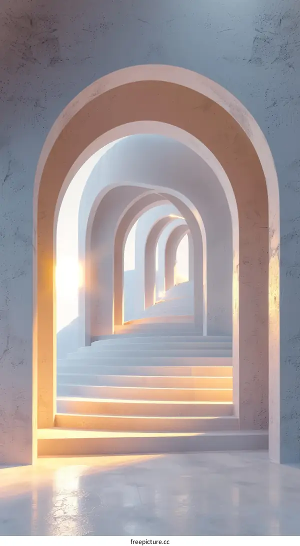 Surreal Stairway to Heaven: Architectural Perspective