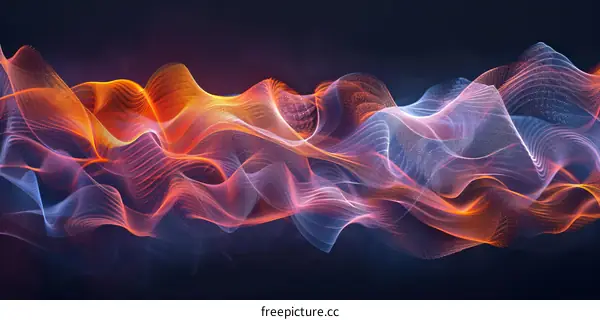 Colorful abstract wave of light and sound