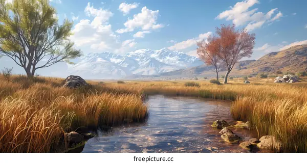 Mountains, Rivers and Grassland