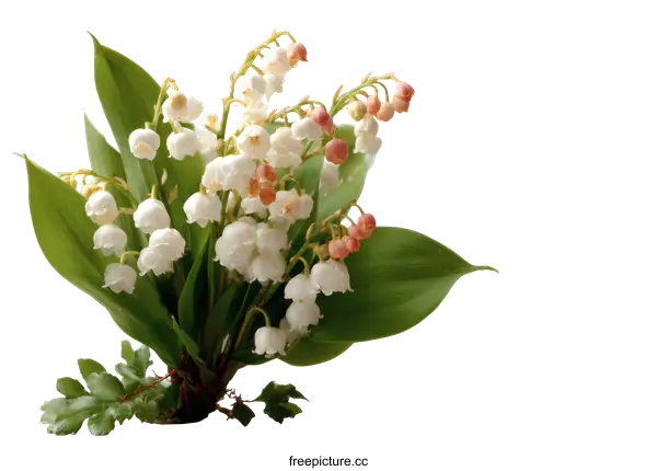 [Transparent Background PNG]Beautiful Lily of the Valley Bouquet Close-up