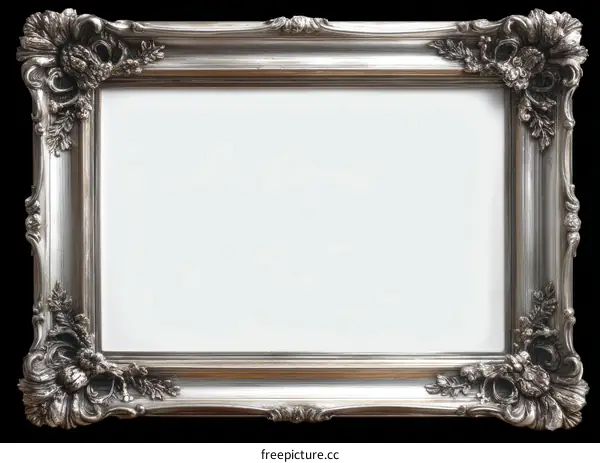 Ornate Silver Picture Frame for Wall Decor