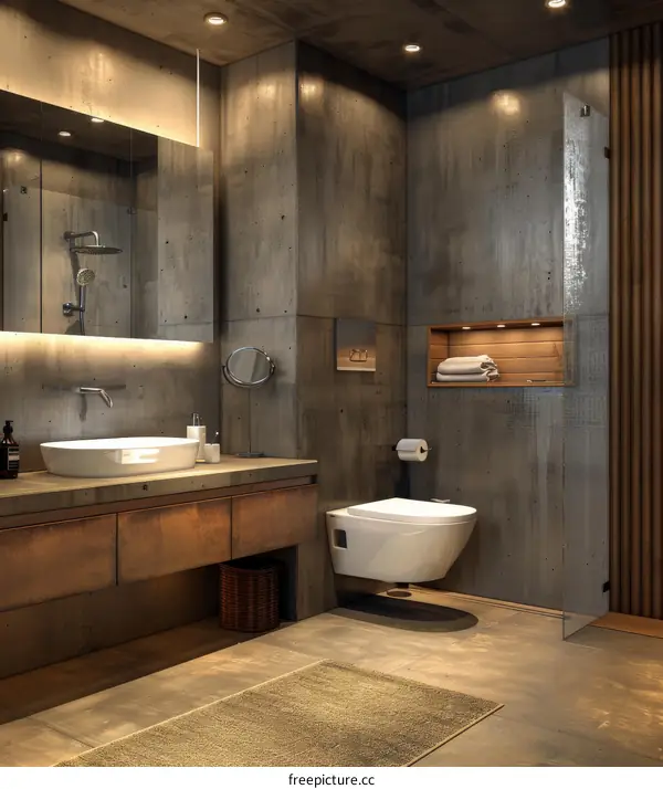 Industrial Style Modern Bathroom Interior Design