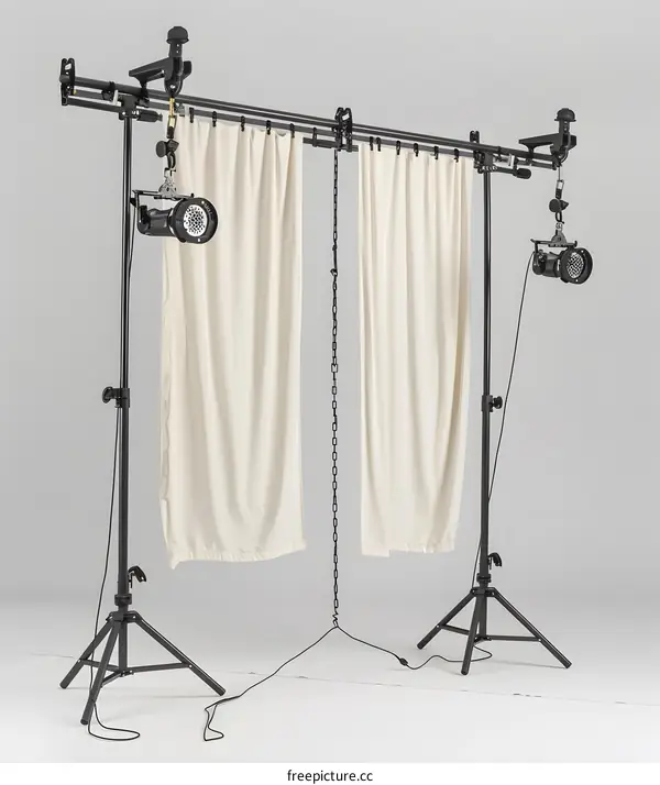 Photography Studio Backdrop Stand with Lights