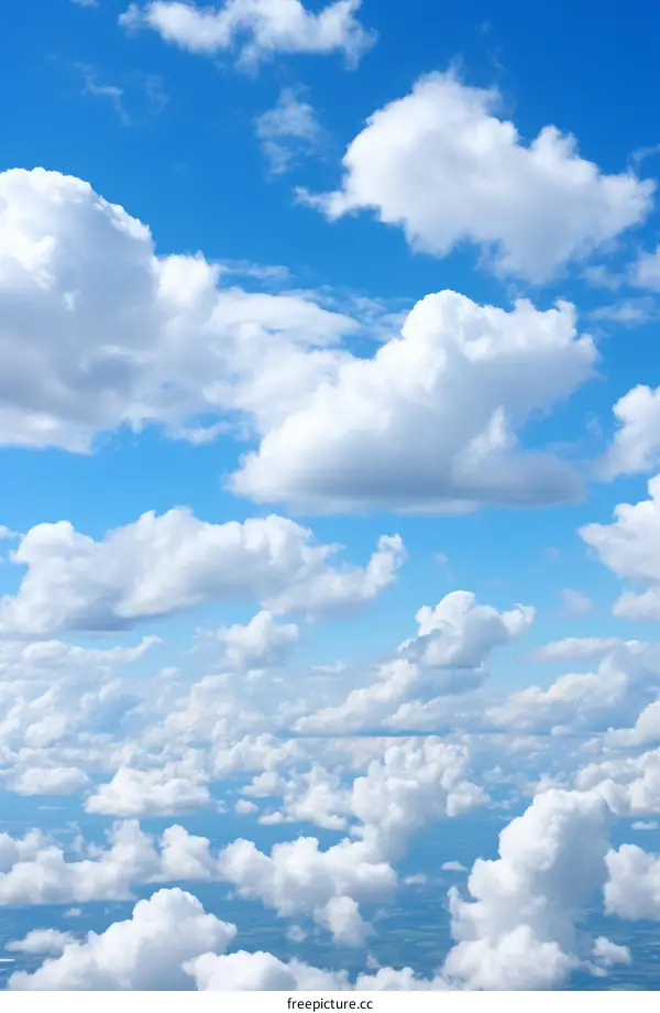Blue sky with clouds background