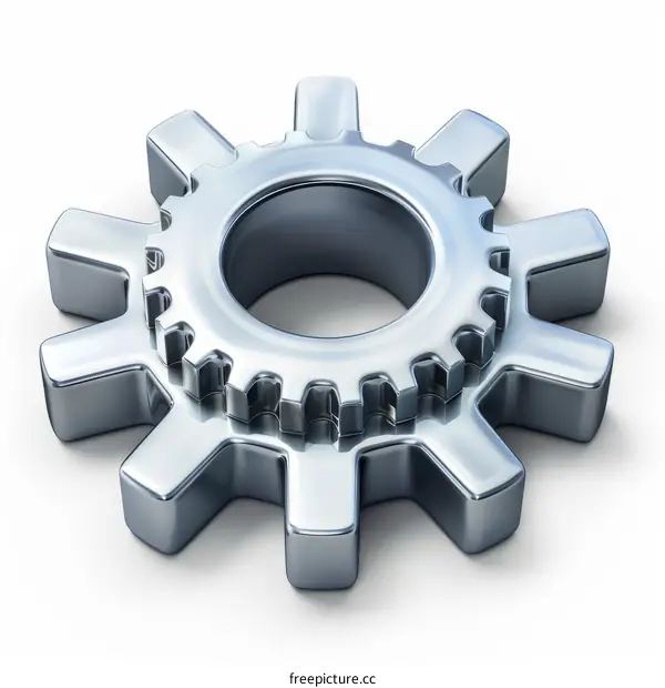 3D illustration of a metal gear