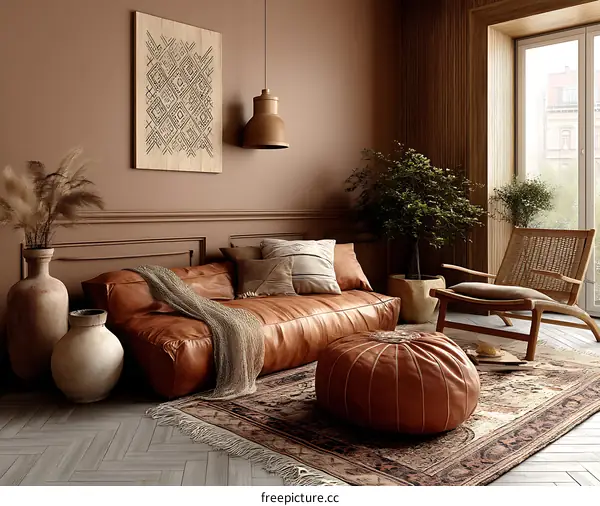 Bohemian Living Room Interior Design