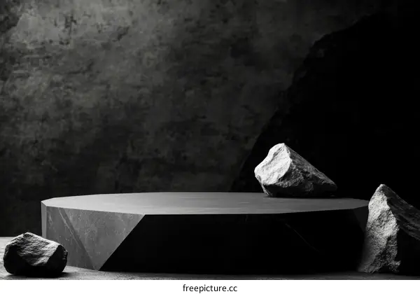 Abstract Geometric Product Display with Stones