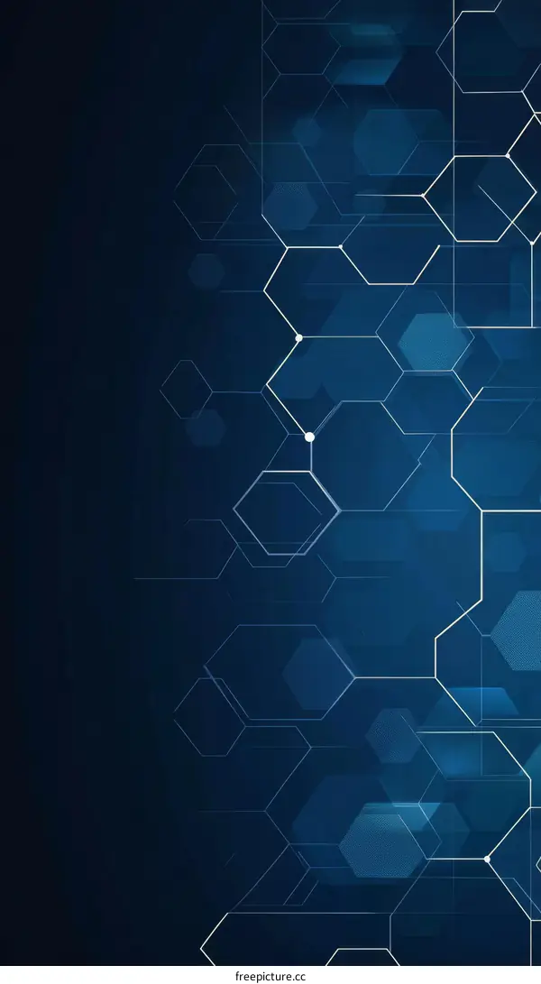 Abstract Technology Hexagon Network Background Design