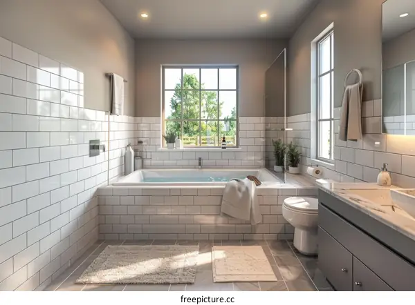 Modern Farmhouse Bathroom Interior Design