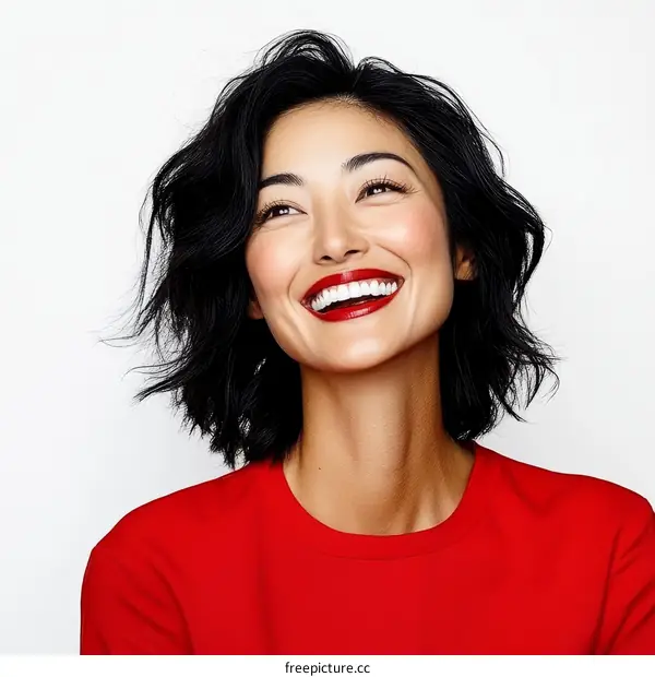 Beautiful Woman with a Radiant Smile