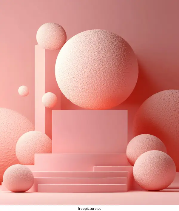 Abstract Pink Geometric Shapes