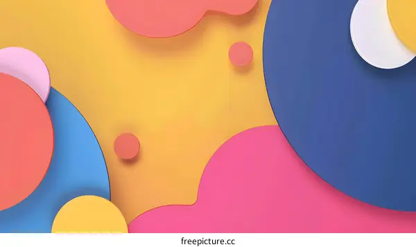 Abstract Background With Colorful Shapes