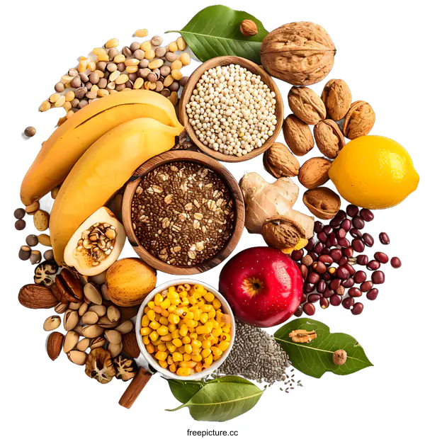 [Transparent Background PNG]Healthy Food Choices for a Balanced Diet