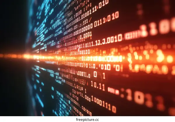 Abstract Binary Code Background Design