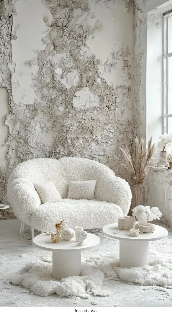 Modern Minimalist White Living Room Decor