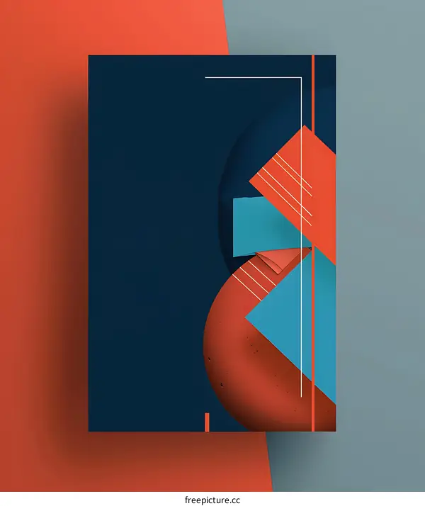 Abstract Geometric Shapes Colorful Poster Design