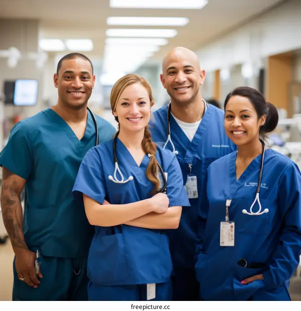 Portrait of a diverse group of healthcare professionals