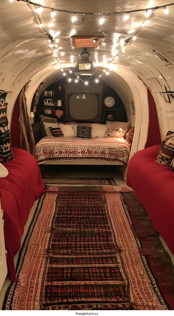 Cozy and Rustic Interior Design with String Lights