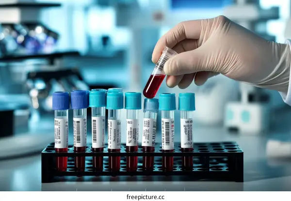 Medical Blood Test Procedure in Laboratory