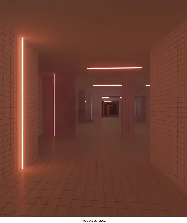 Minimalist Neon Interior Design