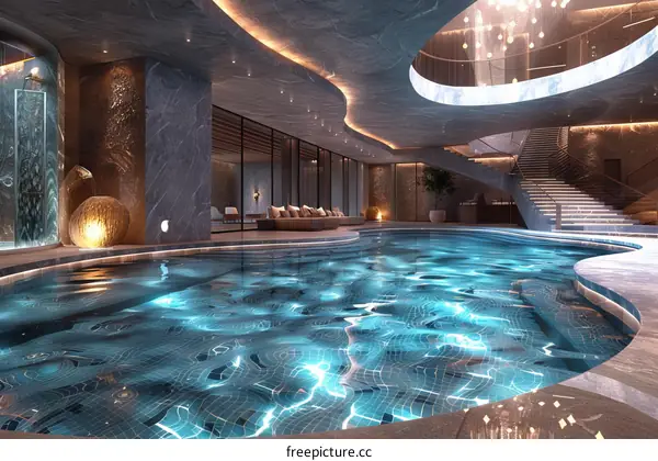 Luxury Indoor Swimming Pool in Modern Residence
