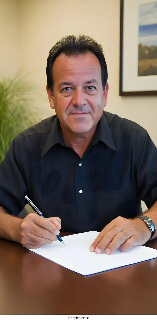 Businessman Signing Contract Paper