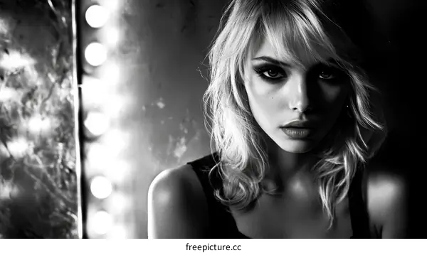 Black and White Portrait of a Woman