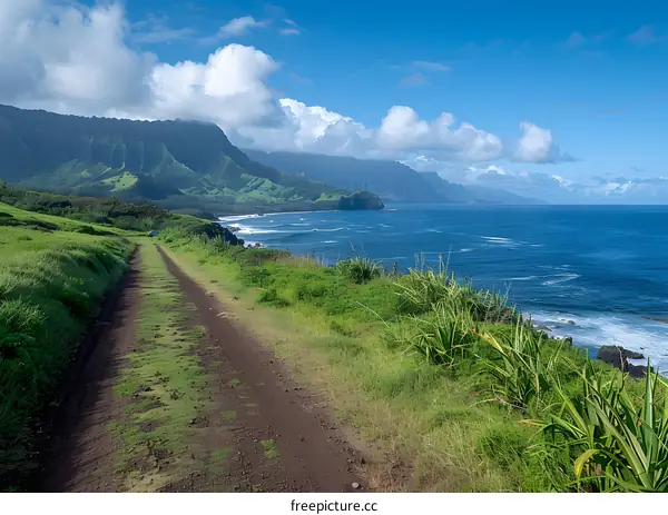 Dirt Road Along the Coast