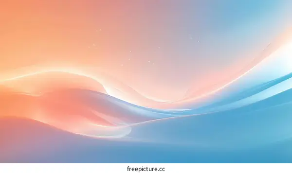 Abstract Soft Pastel Color Waves Background Design