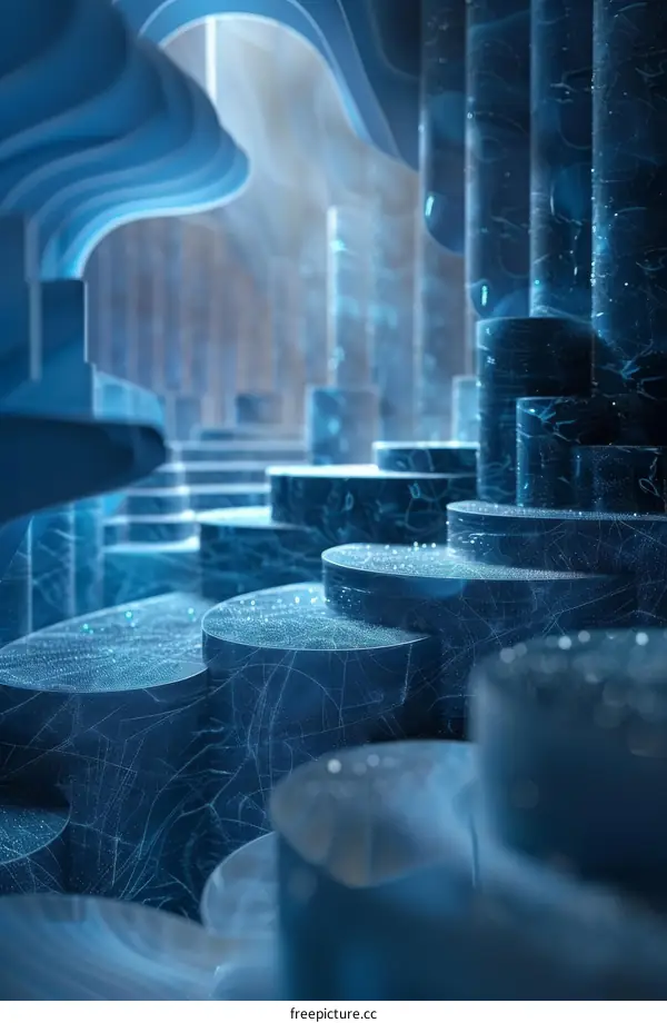 Blue and white abstract background