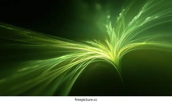 Abstract Green Light Energy Flow